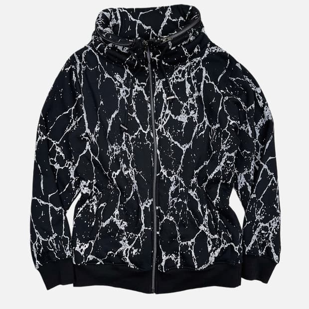 BEAUMERE grunge pattern high-nekc jacket