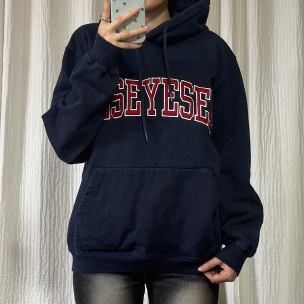 예스아이씨 아치 로고 후드티