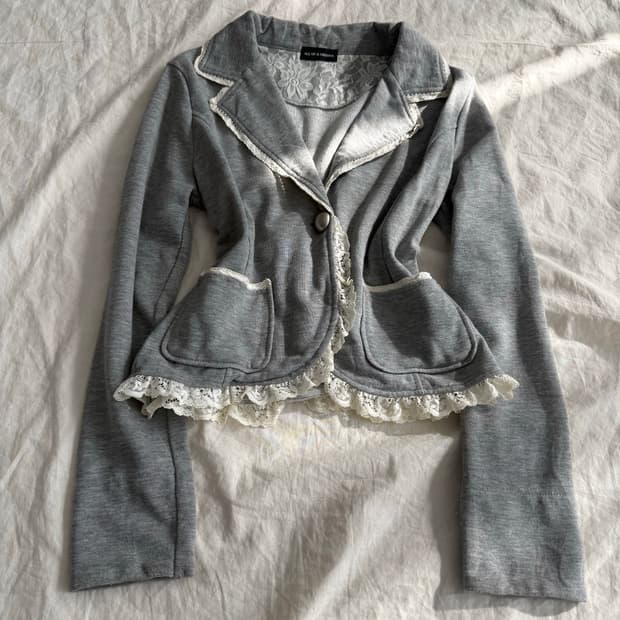 페어리 너드 y2k 레이스 자켓