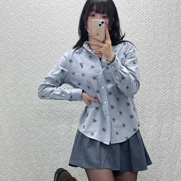 폴로 랄프로렌 빈티지 컨트리 키치 테디베어 셔츠 95 C11692