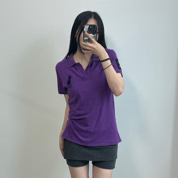 폴로 랄프로렌 빅포니 퍼플 피케 반팔 카라 티셔츠