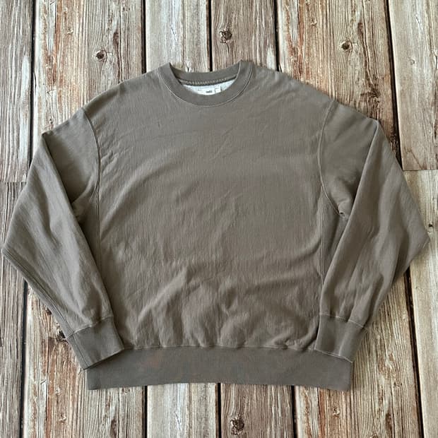 unfil 언필 리버스위브 스웻셔츠 4 사이즈 베이지 색상