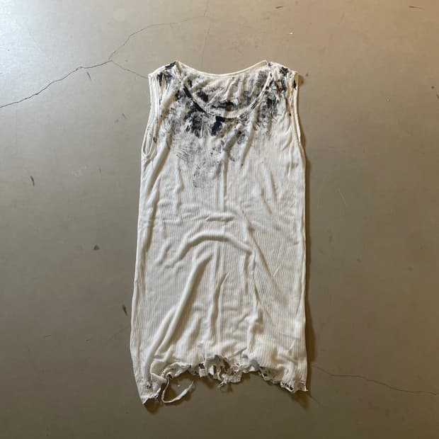 KZ ATELIER Hand Dyed Distressed top