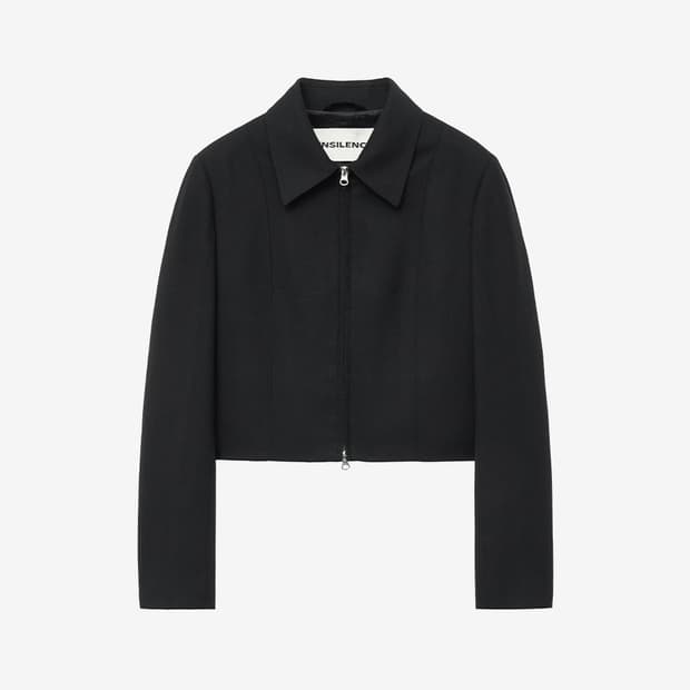인사일런스우먼 미니멀집업자켓 블랙 s