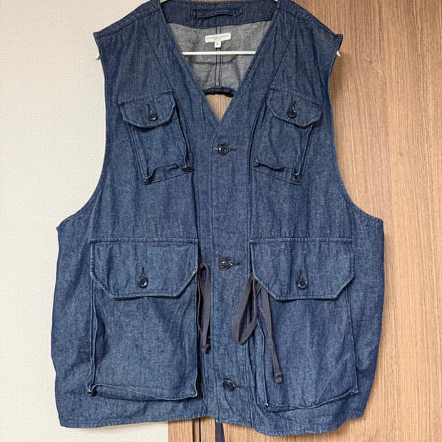 엔지니어드 가먼츠 C-1 데님 베스트 조끼