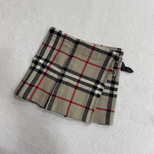 155 버버리 키즈 벨트 체크 스커트 0320T