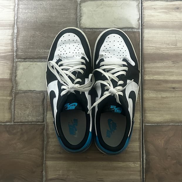 조던 1 레트로 로우 OG 블랙 앤 다크 파우더 블루 270 사이즈