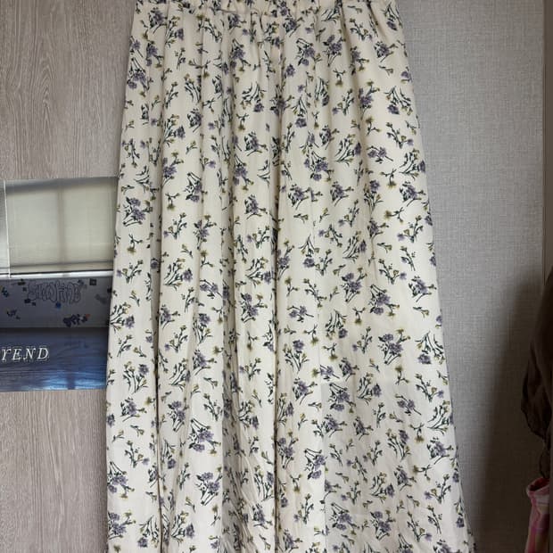 카메 빈티지 모리걸 보라 꽃 롱스커트
