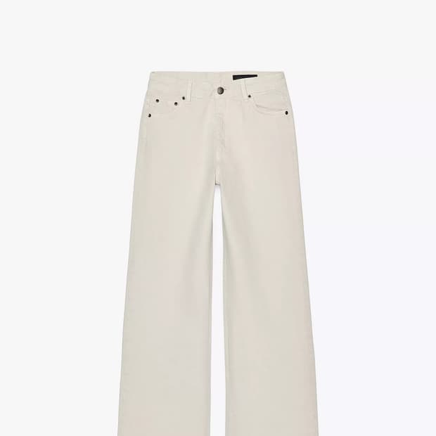 자라 ZW 컬렉션 와이드 데님 미드라이즈 wide