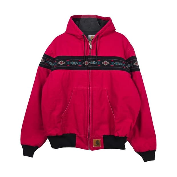 칼하트 90s 희귀 사우스웨스트 아즈텍 액티브 자켓 레드