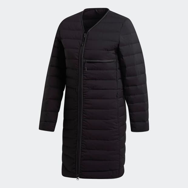 아디다스 요지야마모토 라이트 경량다운 롱패딩 코트 블랙 S