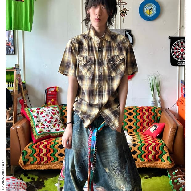 00s RUSH/HOUR Western 1/2 Check Shirt