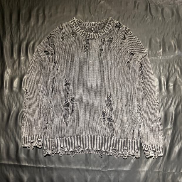 R13 디스트레스드 니트