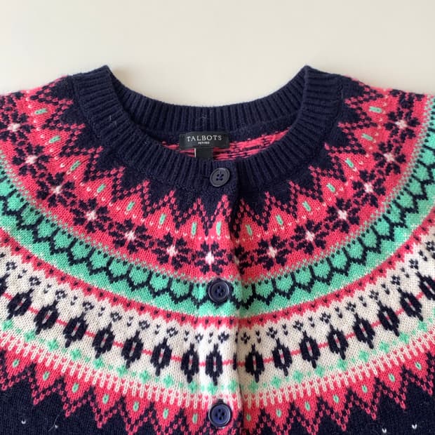 talbots 노르딕 가디건
