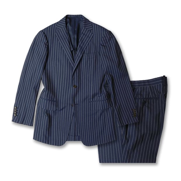 링자켓 [Ring Jacket] 울 네이비 스트라이프 수트 재팬 메이드