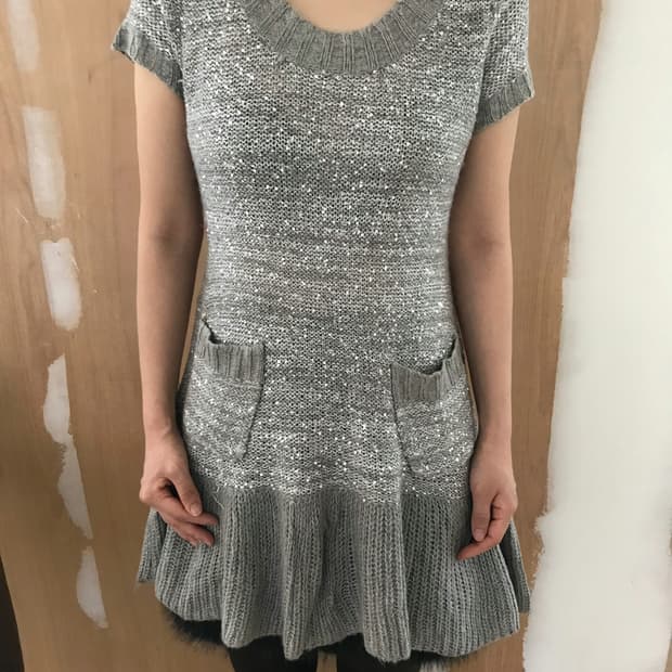 vintage grey pocket one-piece