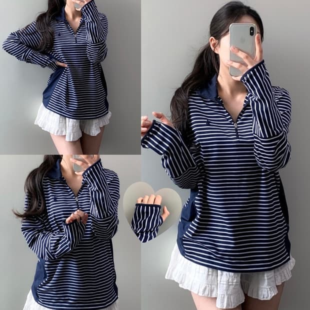 폴로 반집업 롱슬리브