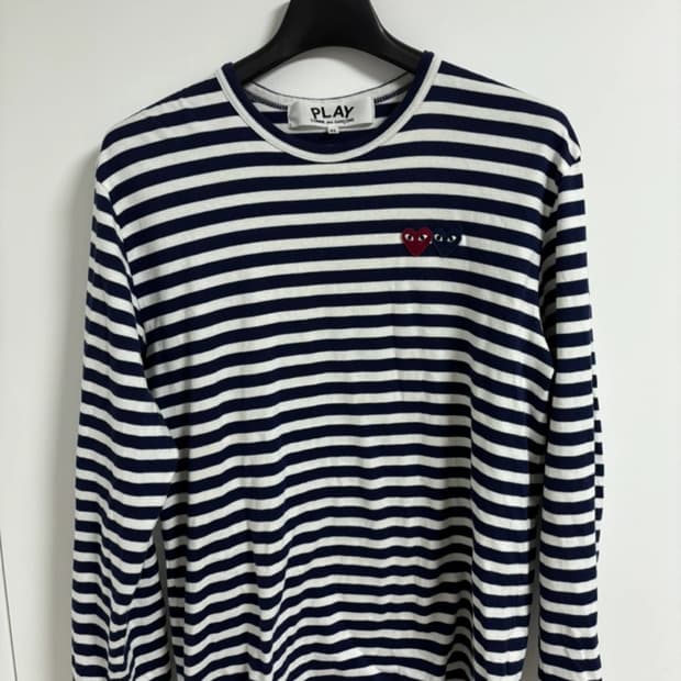 꼼데가르송 스트라이프 롱슬리브 XL