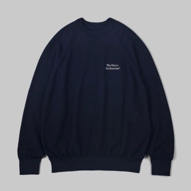 엔노이 ENNOY 25aw 메리노 울 스웨터 네이비 XXL