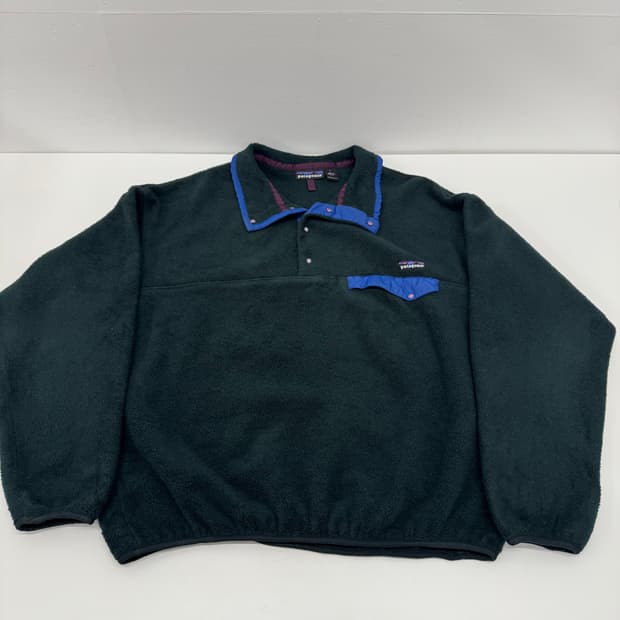 90s USA 파타고니아 노스노우 포레스트그린 신칠라 L