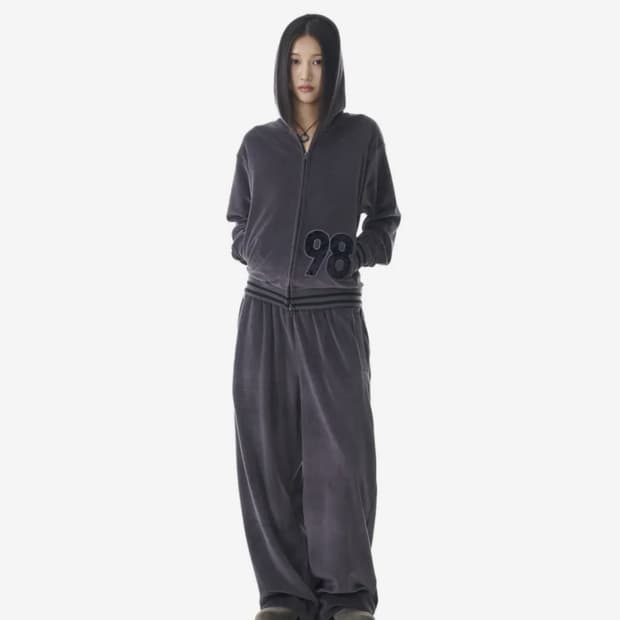 아캄 98 patch Velour 후드집업