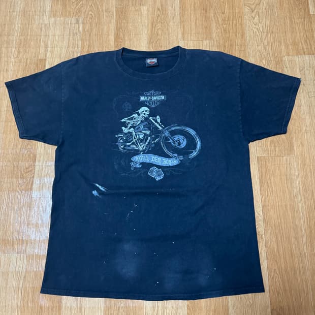 할리데이비슨 티셔츠 하드 페이딩