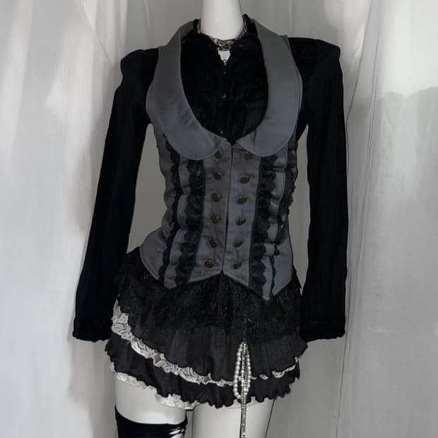 Axes femme vest+blouse 엑시즈팜 공겜여주