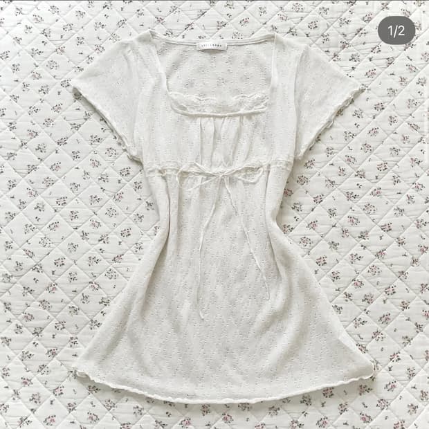 리즈리사깔 해외 빈티지 핀터레스트 레이스 반팔