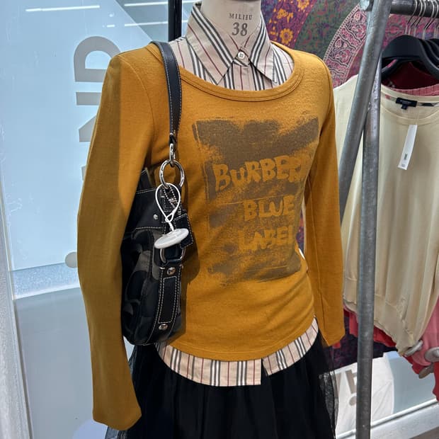 Burberry Mustard Wool T-Shirts