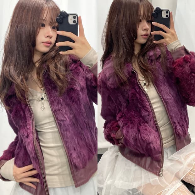 🎸바이올렛 퍼 자켓🎸