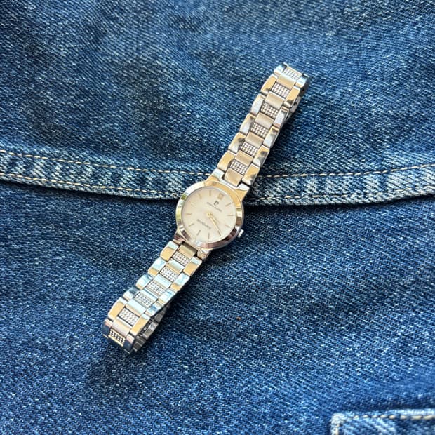 vintage pierre cardin slim metal watch
