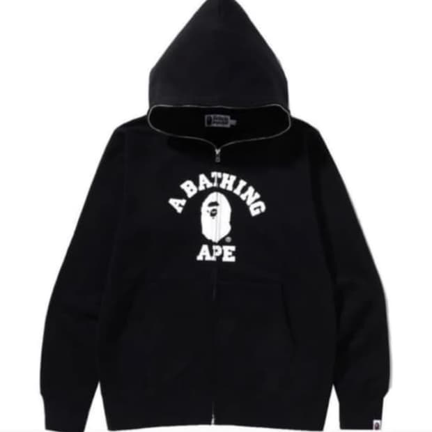 베이프 컬리지 풀 집 후드집업