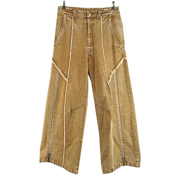 TAUPE 25SS TAUPE TPE CUT OFF ZIP DENIM