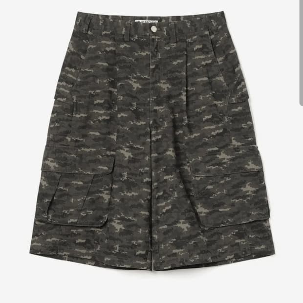 (M) 밀로아카이브 와이드 카고 팬츠 카모플라주