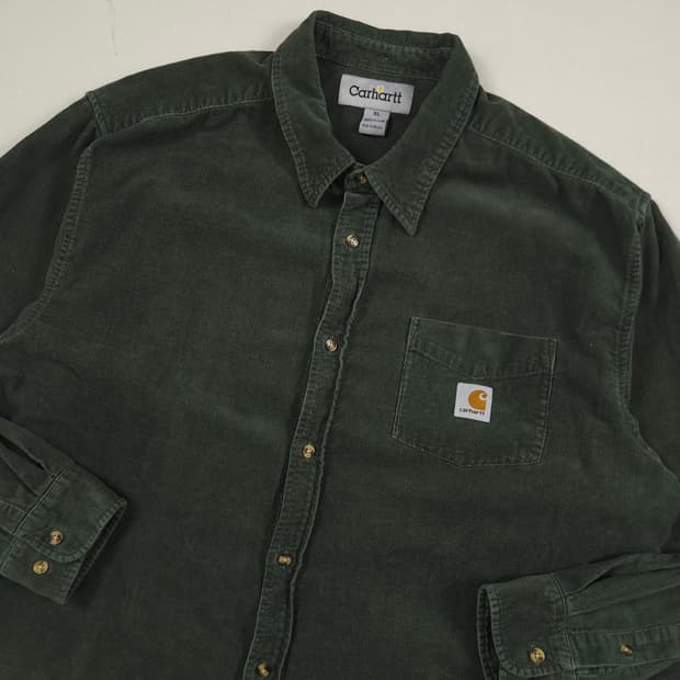 2XL(110) 칼하트 리워크 코듀로이셔츠 카키
