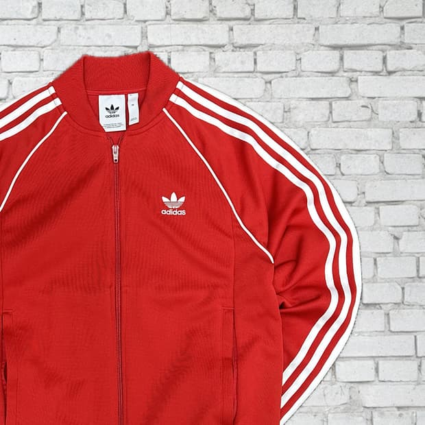 아디다스 신형 슈퍼스타 레드 빈티지 져지 M