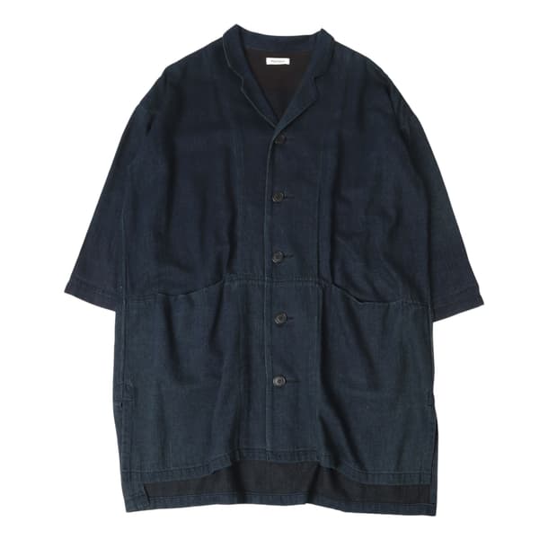 Plantation by issey miyake 가먼트다이 데님 코트