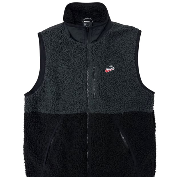 나이키 플리스 베스트 블랙&그레이 (XXL)