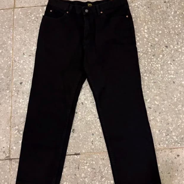 LEE 리 릴렉스핏 블랙 데님 팬츠 35x30