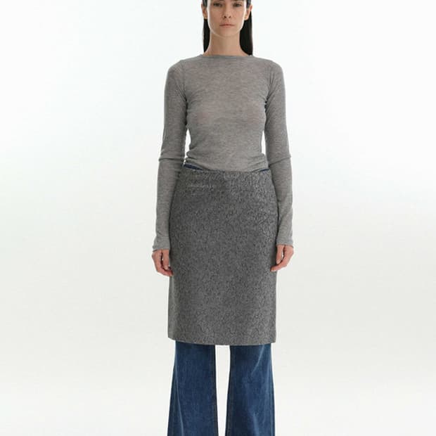 Repos Metal Jacquard Skirt (Silver)