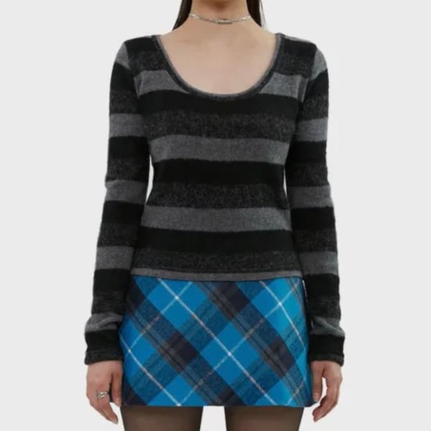 CURETTY c stripe basic t-shirt