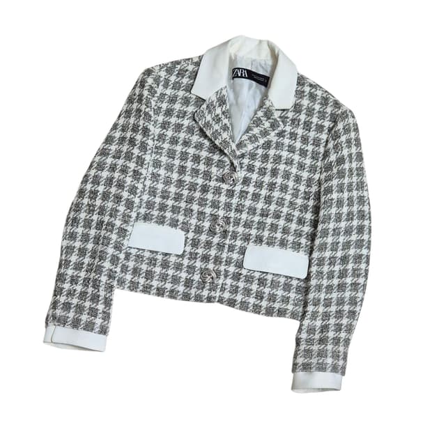 ZARA 자라 크롭 트위드 자켓