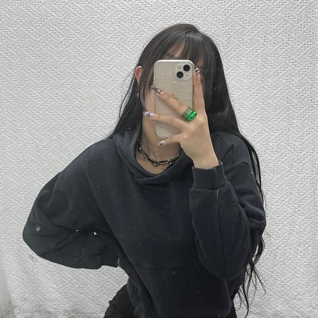 나이키 올드스쿨 빈티지 캐주얼 크롭 후드티 L C07969