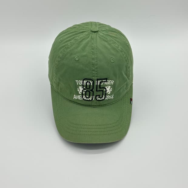 [M-L] 타미힐피거 85로고 연두 볼캡 모자
