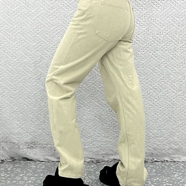 유니클로 U 르메르 빈티지 크림 면바지 코튼팬츠 25인치 C08070