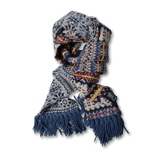 드레익스 [Drake's] 스코틀랜드 페어아일 램즈울 니트 머플러