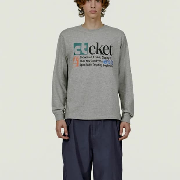 테켓 Plan L/S Tee Melange  롱 슬리브 teket