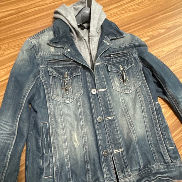 인더아틱 데님자켓 (후드 탈부착 가능)