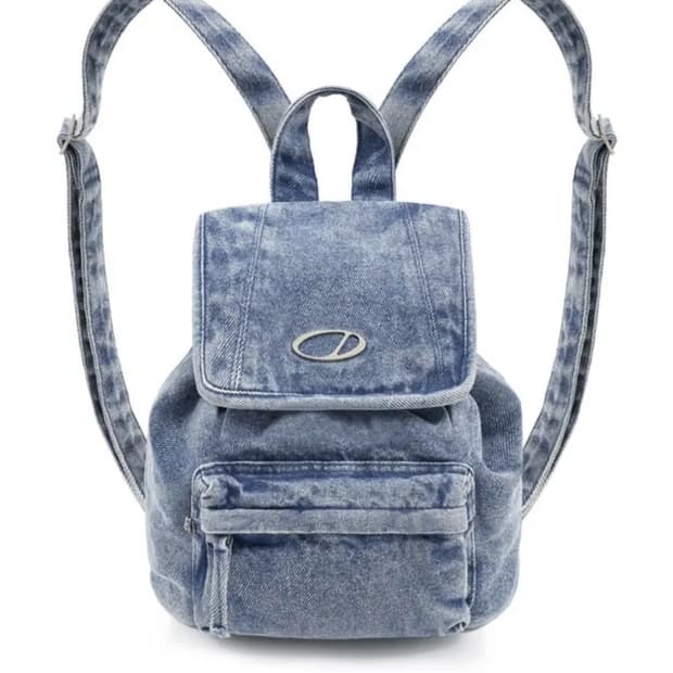 오드스튜디오 스몰 데님 백팩 블루