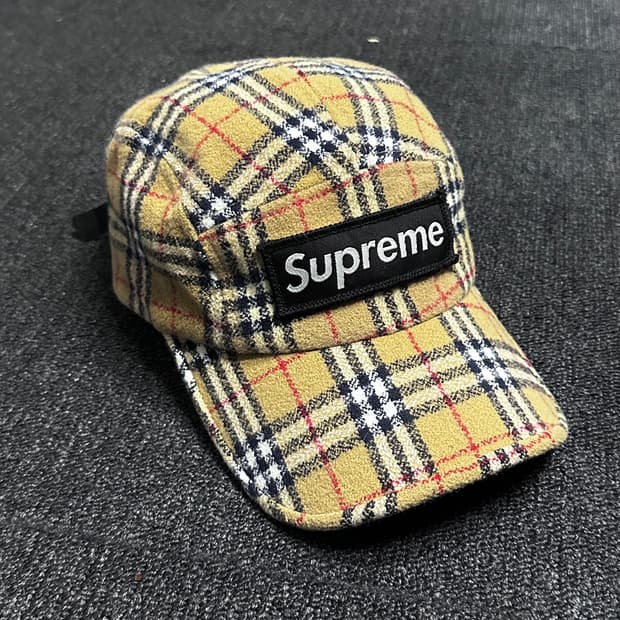 Supreme 2001s 버버리 노바체크 울 캠프캡 초레어